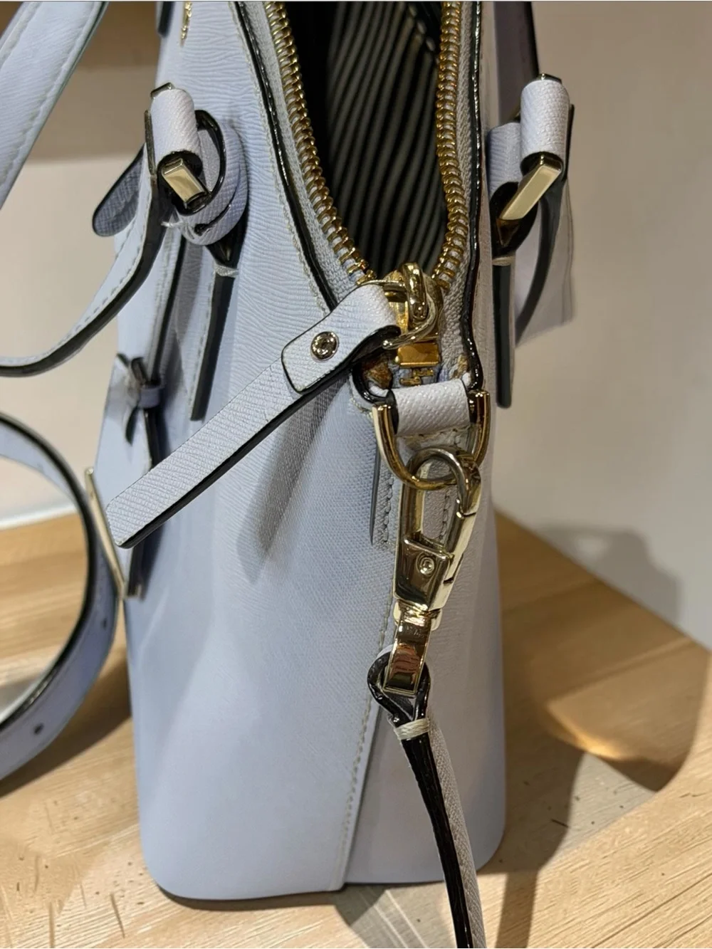 kate spade Light Blue Satchel with Detachable Strap